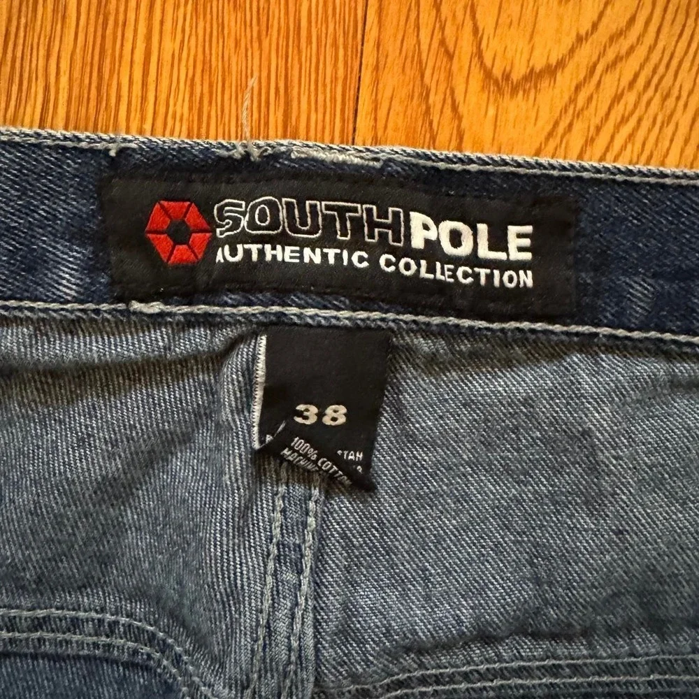 SouthPole Men's Jeans Size 38 Baggy Y2K Skater Wide Leg Blue